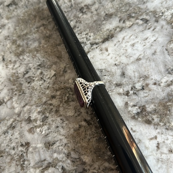 BOGO Silver and Purple Size 7 Ring - Picture 2 of 2